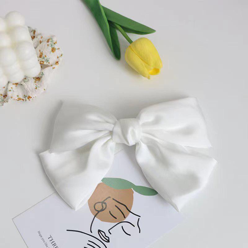 Red Bow Hair Clip Ribbon – European & American JK Style Duckbill & Spring Back Clip