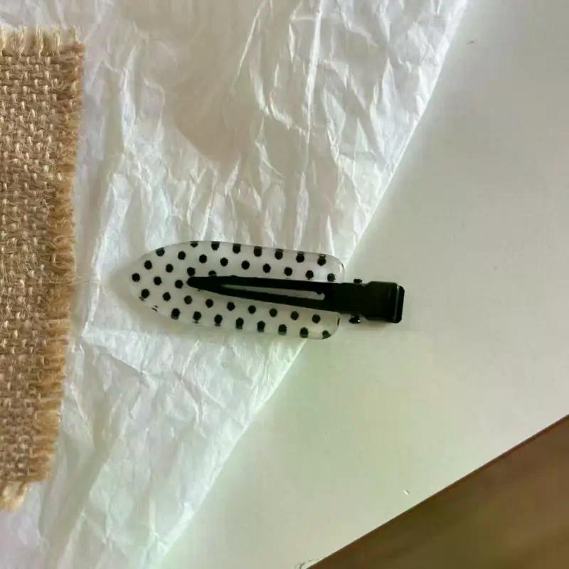 4/8Pcs Black White Polka Dot Hair Clips Cute Sweet Side Bangs Hairpin For Girls Lovely Daily Hair Accessories Gifts