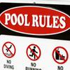 Pool Rules Signs Outdoor Aluminum Safety Warning Decorative Plate Pool Accessories For Beach Swimming Outside Backyard Deck Door