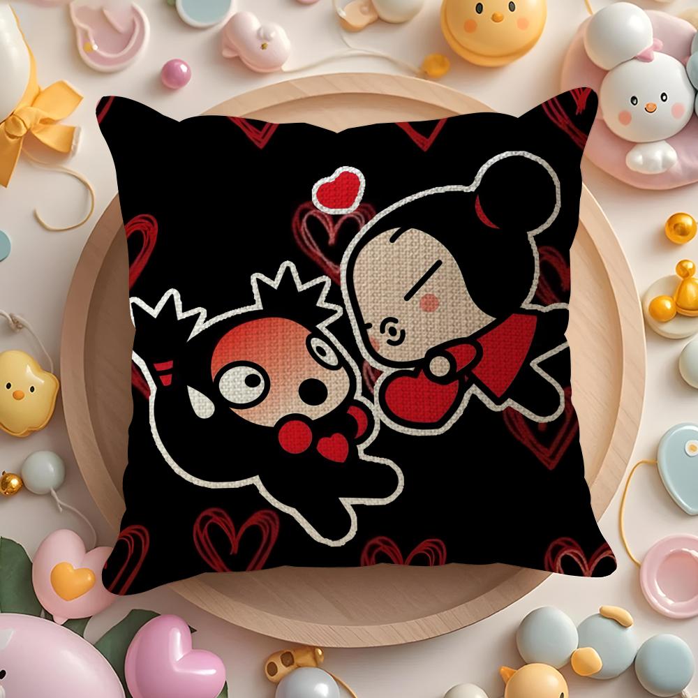 Cute Lovely Cartoon PPucca Pillow Case Pattern Printed Pillowcase for Living Room Sofa Cushion Cover Bedroom Decor