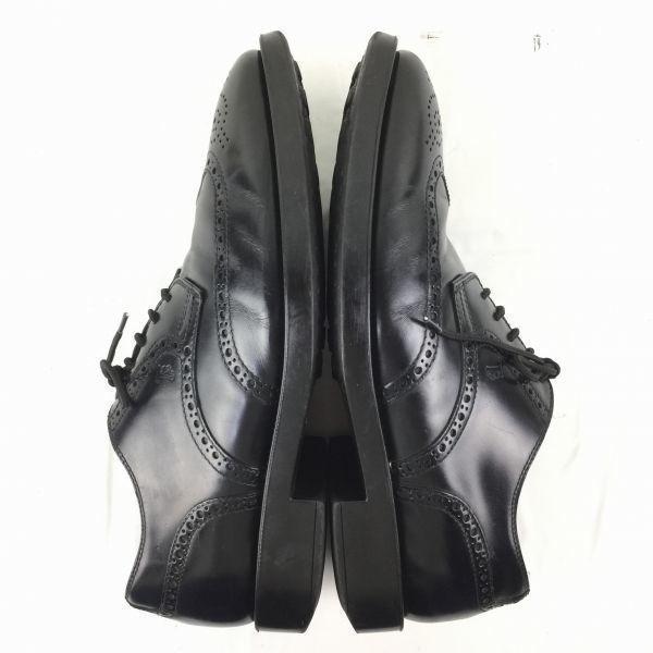 TOD'S Wingtip Leather Business Shoes Black size 8 Men's(USED)