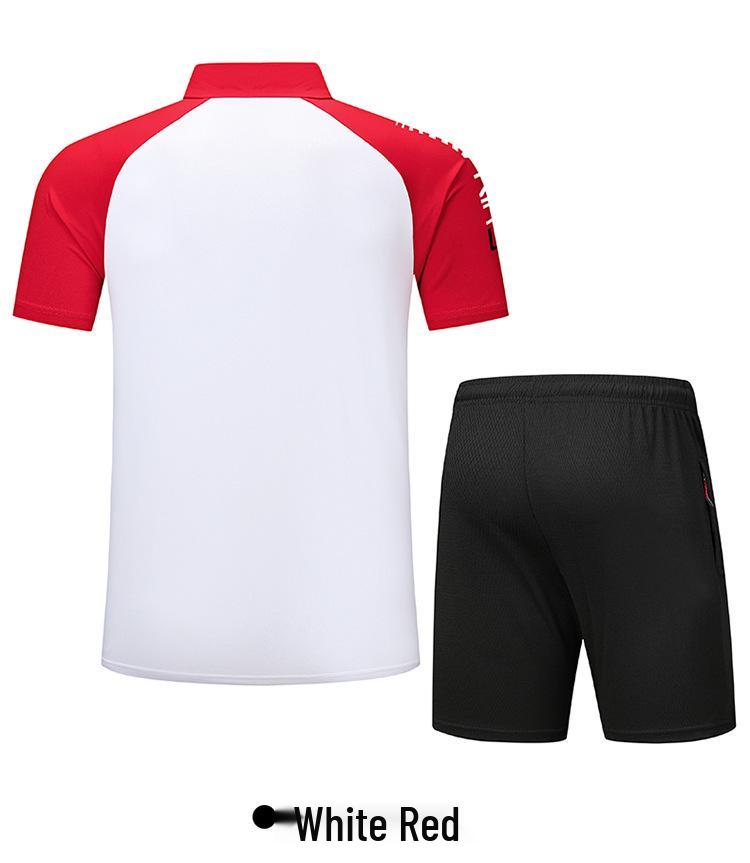 Quick-Dry Sports Short Sleeve Set: Casual Zipper for Table Tennis, Swimming, Martial Arts Coaching