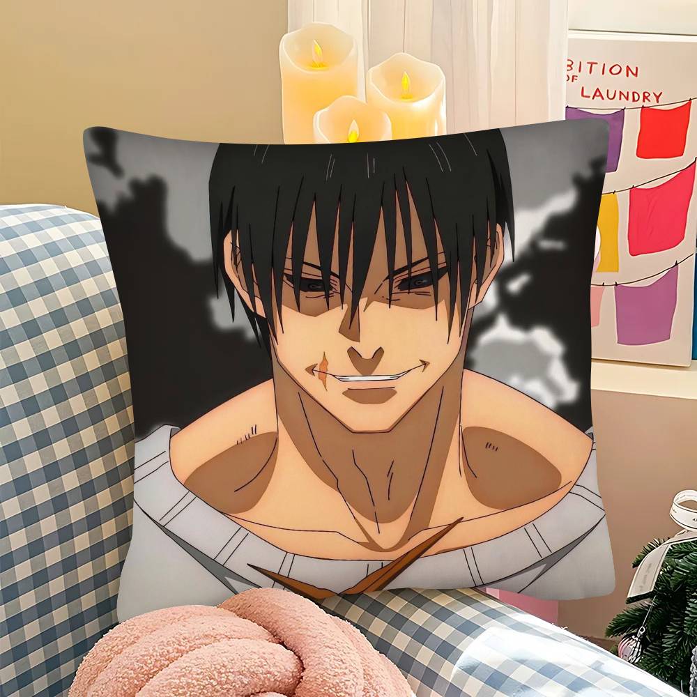 1Pc F-Fushiguros Tojis Pillow Case Fashion Square Pillowcase Bedroom Sofa Room Ins Decoration Leisure