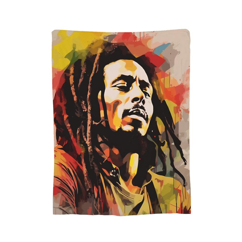 Bob Marley Reggae Ajax  Fleece Blanket Rasta Music Creative Throw Blankets for  Sofa Bedding Lounge Rug Piece,