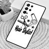 Barber Scissors Hairstylist Salon Phone Case for Samsung Galaxy note 10 pro S26 Ultra S23 S24 FE S25 S21 S22 PLUS Cover