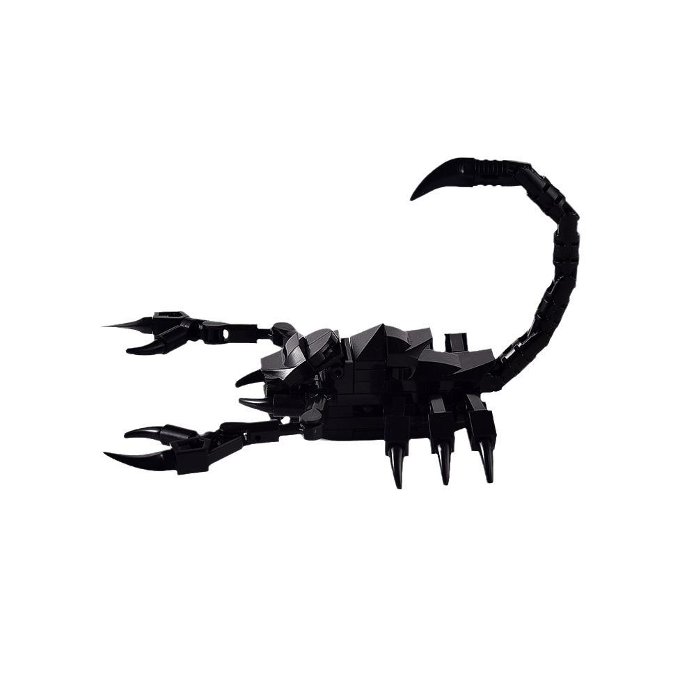 Desert Black Scorpion Building Block Reptile Model Puzzle Assembled Toy Compatible Small Particles