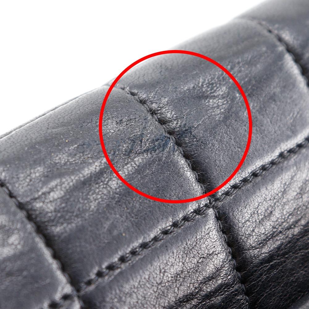 CHANEL 2.55 Chocolate Bar Shoulder Bag ChainShoulder vintage black lambskin Women Used