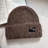 Autumn and winter thickened warm ear protection versatile big head circumference knitted cold hat girl