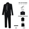 Completo Cosplay Crowley di Good Omens in Tessuto Poliestere per Eventi di Costume di Halloween