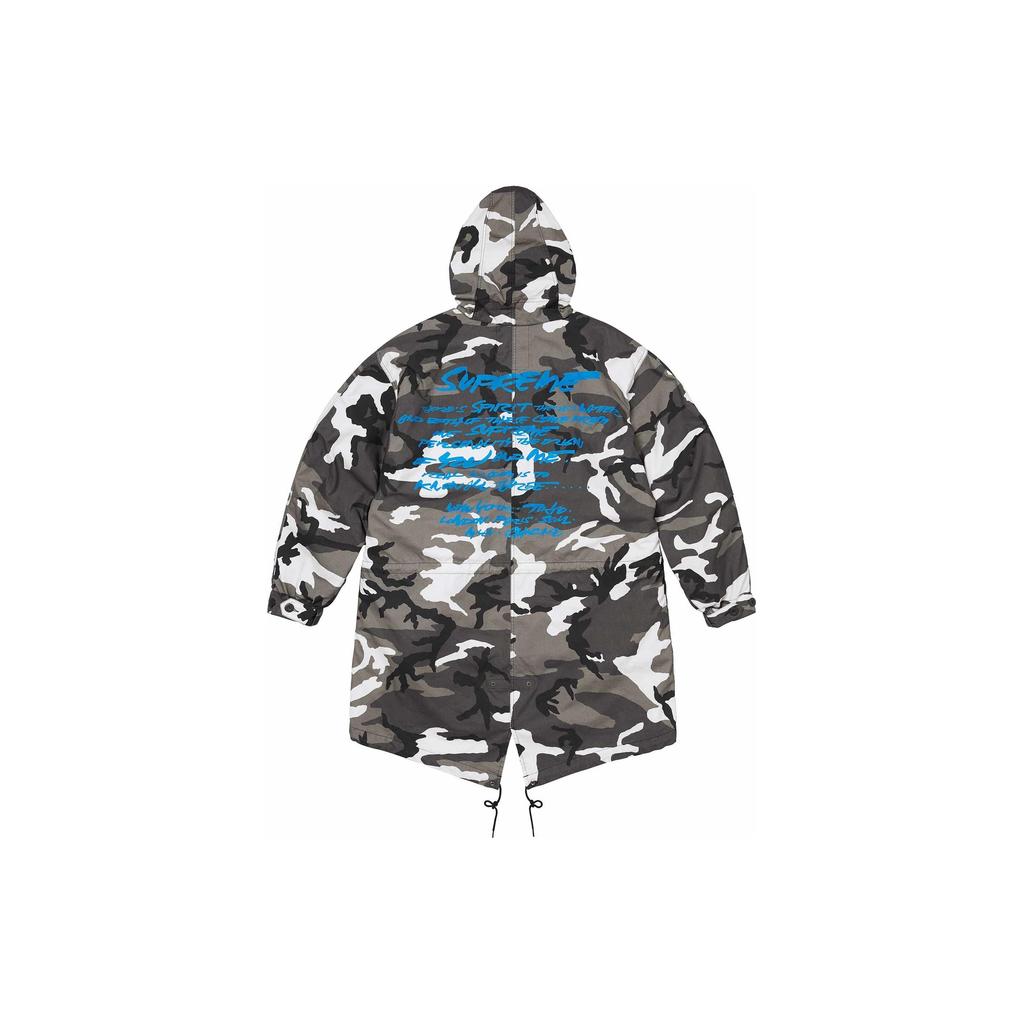 Supreme x Futura Fishtail Parka 'Black White Grey' Men's SUP-SS24-016