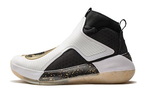 Li Ning Men's Black/Gold Yushuai 12 Slip Resistant Abrasion Resistant High Top Basketball Shoes Aban025-5 Cm