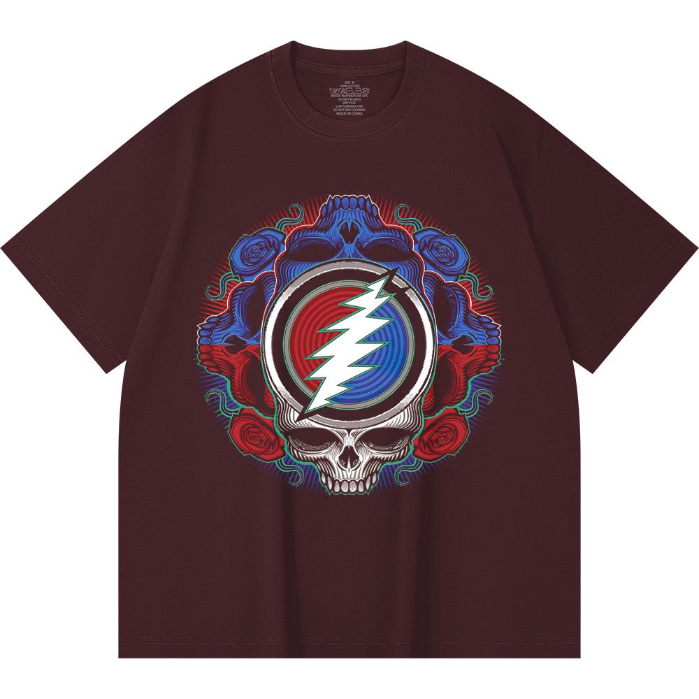 230 Gsm 100% Cotton Heavy Metal T-Shirt  Rock Band Popular Music Print Unisex Heavy Cotton T Shirt