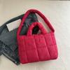 Nylon Space Cotton Handbag Solid Color Puffy Shoulder Bag Casual Cloud Tote Bag  Daily