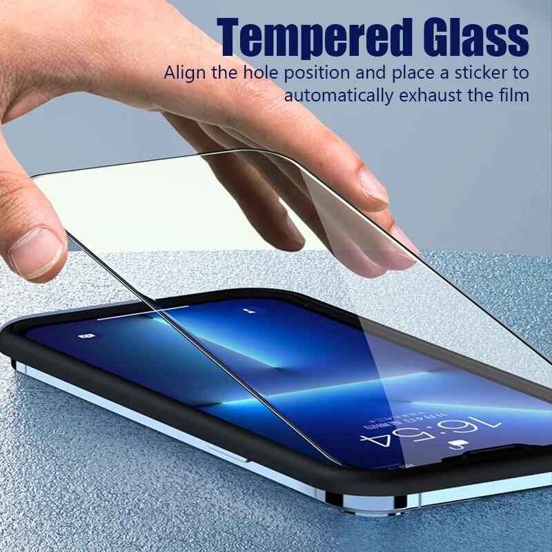 3Pcs Full Cover Tempered Glass For iPhone 15 14 Plus 13 12 Mini 11 Pro Screen Protector iPhone 15 X XR XS Max Protective Glass