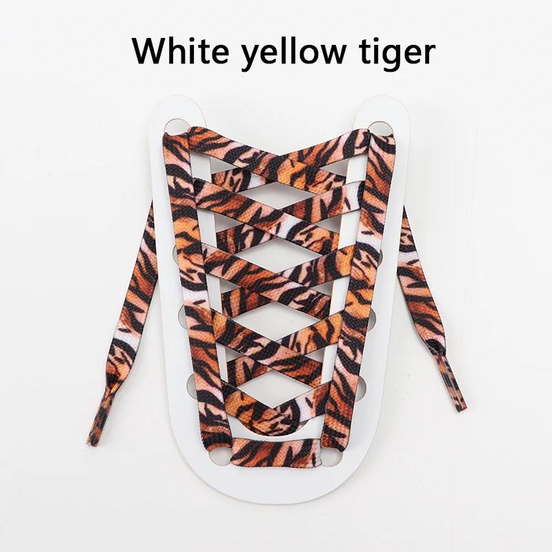 1 Paio Lacci per Scarpe con Fantasia Animale Piatto Lacci per Scarpe da Ginnastica AF1/AJ Lacci per Scarpe Lacci per Scarpe Stampa Tigre/Serpente/Leopardo 120/140/160CM Lacci per Scarpe