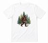 Bigfoot Sasquatch Funny Summer Beach Nature Lover White Unisex T-Shirt