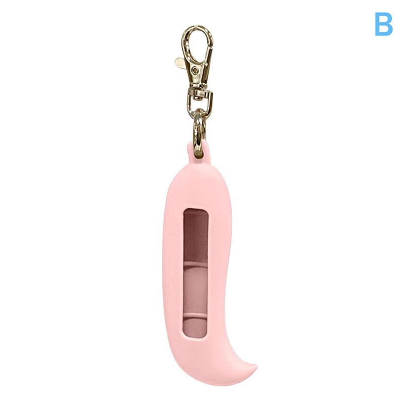 Lipstick Silicone Case Creative Capsule Lipstick Cover Keychains Anti Drop Portable Protective Cover For Cosmetic Makeup Holder