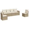 VidaXL Salon de jardin avec coussins 6 pcs beige résine tressée 3218798
