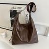 Vintage Faux Leather Hobo Tote Bag for Women Large Capacity Soft Shoulder Bag Casual Commuter Handbag Daily Work Crossbody Bag