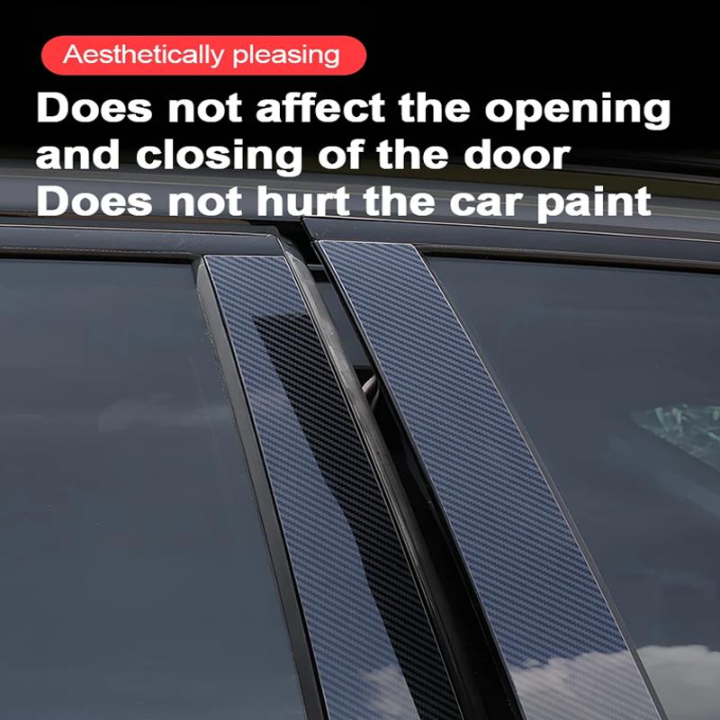 For Cadillac Escalade 2009-2018 4pcs Window Trim Covers Center Film Column B C Pillar Posts Sticker Car Accessories