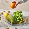 1Pcs Desk Organizer Serving Tray For Kitchen Home Dining Room Bedroom Office Makeup Tray Fruit Tray with Handles Multipurpose