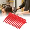 12 Stück Rutschfeste Haarstyling-Clips Kunststoff Entenschnabel-Haarspangen Friseur Haarspangen Rot