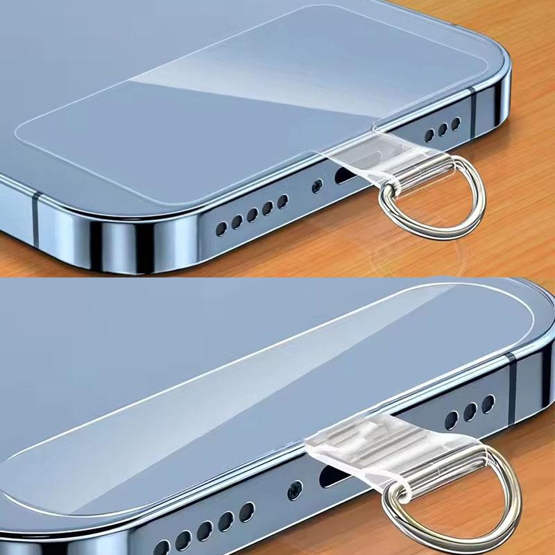 1-20PCS Flexible Transparent Phone Lanyard Tether Tabs Soft TPU Detachable Hanging Cord Clip Anti-fall Phone Straps Gasket Pad