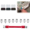 Motorcycle Spoke Wrench Set, CNC 5.0-6.8mm, 93mm/3.7in for Most Bikes(Red)