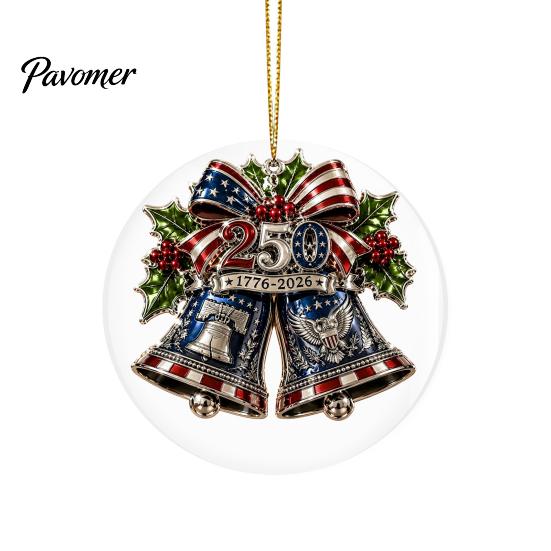 Restaurant Hotel Christmas Decorations 250th Anniversary Acrylic Hanging Ornament, Double Side Printed Festive Holiday Decor Thoughtful Gift for Loved