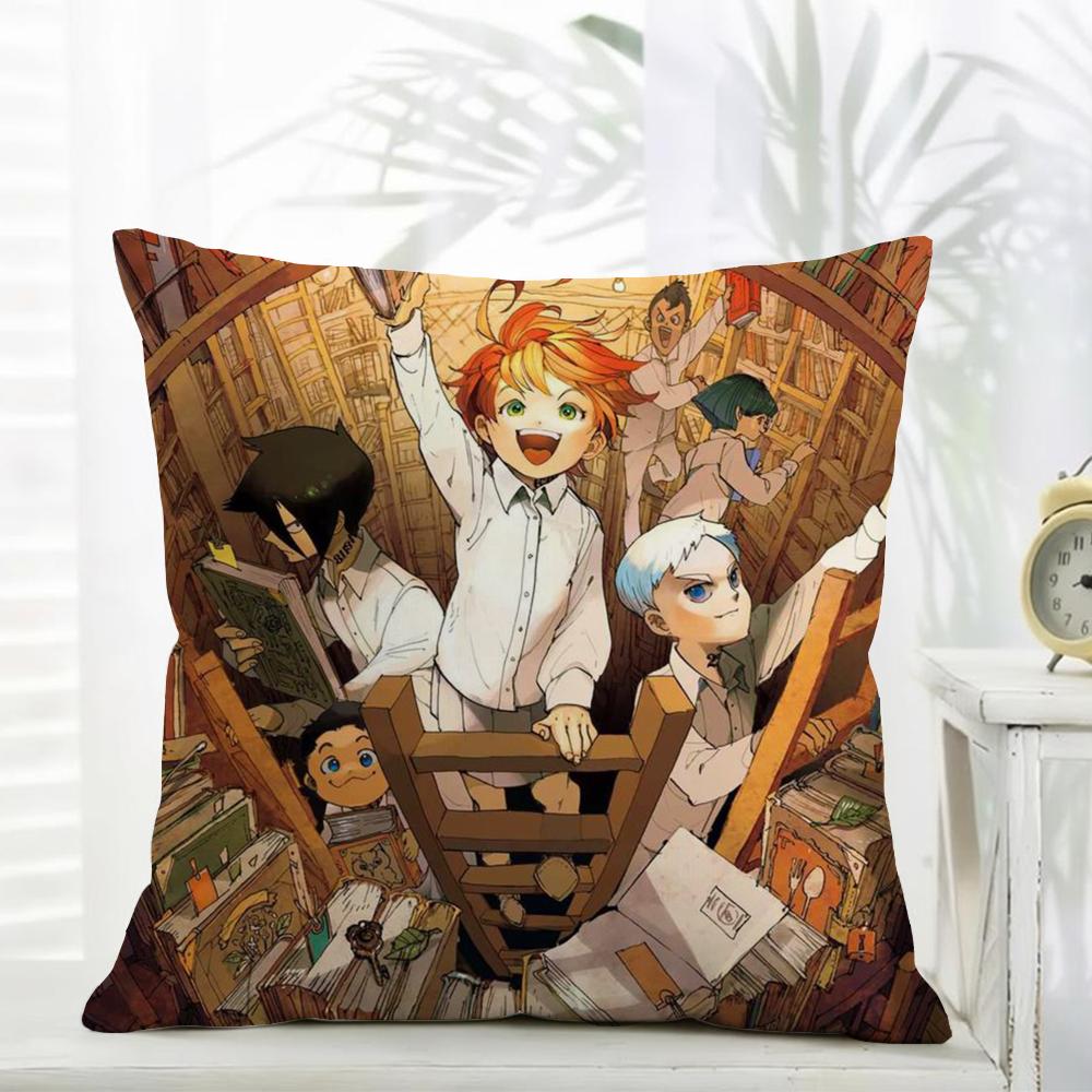 The Promised NNeverland Cushion Cover Daily Washable Linen Pillowcase Soft  for Sofa Bed Home Room Decor