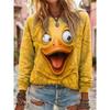Tops for Women Animal Print  Round Neck Long Sleeve T-shirt Fall Casual Slim Pullover Women's Long Sleeve Top