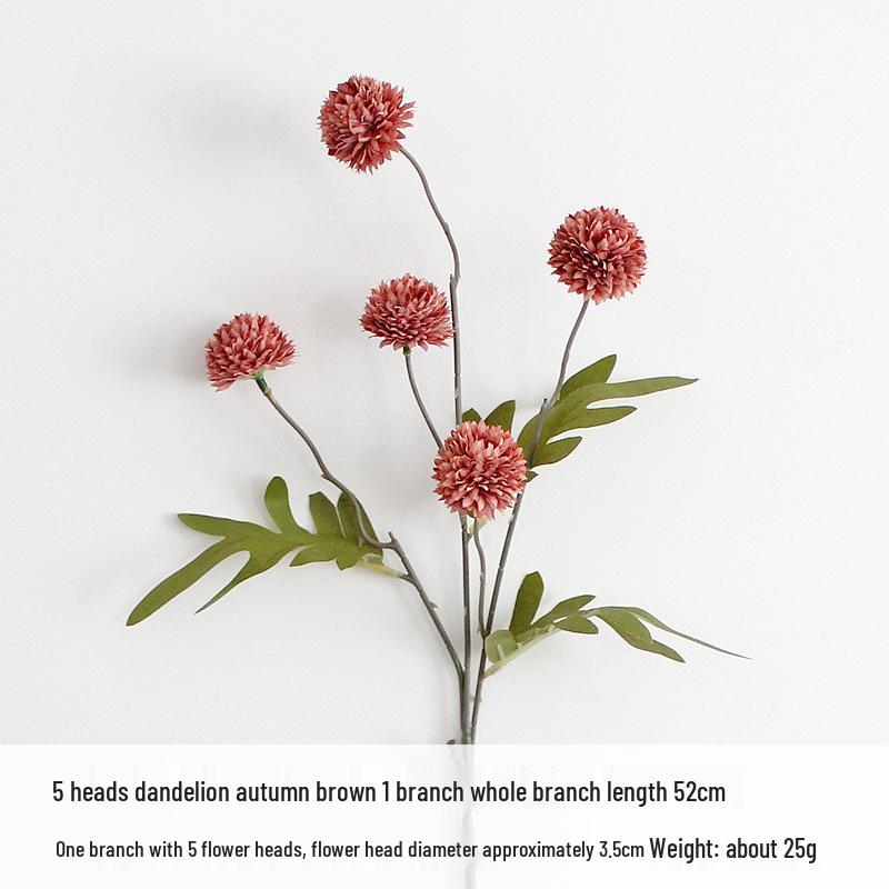 Herbst Löwenzahn & Chrysanthemen Seidenblumenarrangement mit Hortensie Kugel