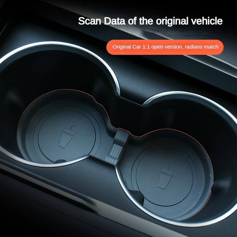 For Tesla New Model Y Juniper 2025 Launch Model 3 Highland Console Storage Box Non-slip Mat Armrest Hidden Organizer Watercup