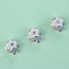 Clothing Decoration Hairpin Accessories Flatback Pearl Buttons Apparel Sewing Rhinestone Button Flower Buckle For 10PCS