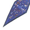 Excellent HERMES scarf Blue Rocking Horse Pleated curry Multi silk Women Used