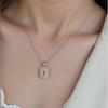 S925 Sterling Silver Plated 18K Gold Natural Gemstone Color Treasure Pendant Necklace Light Luxury Premium Clavicle Chain Jewelry