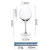 MDNG Burgundy Slanted Crystal Wine Glasses