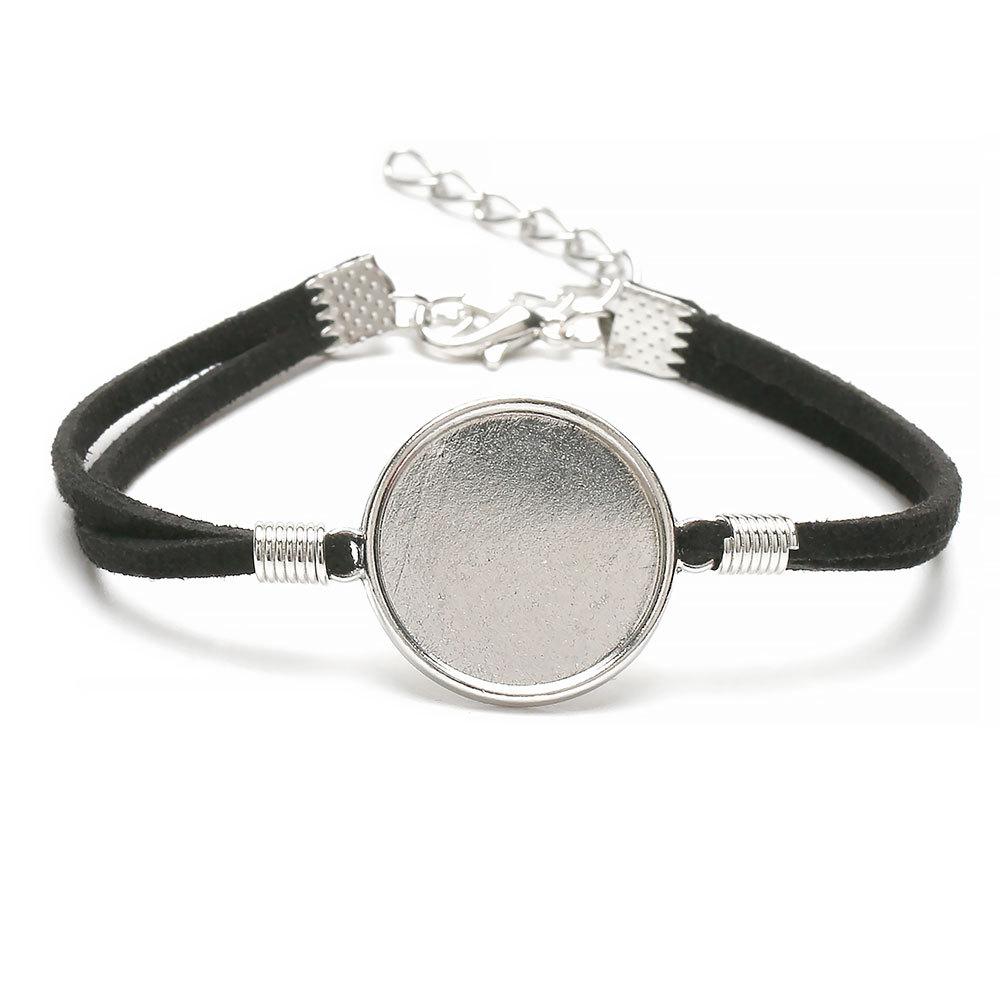 Retro Bracelet 20mm Time Gem Bottom Bracelet Men and Women Couple Jewelry 20mm