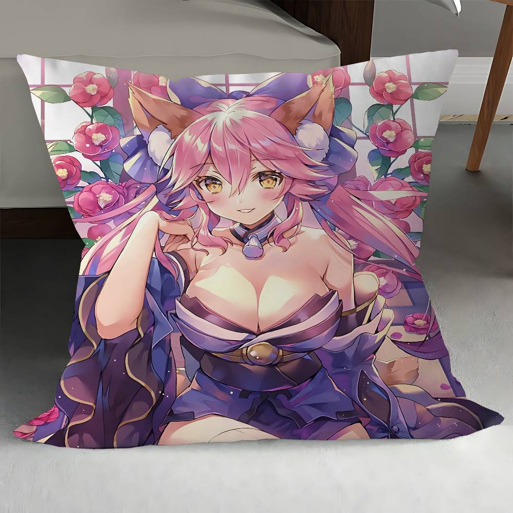T-Tamamo No Mae Kuddfodral Kuddöverdrag Vardagsrum Soffa Heminredning Anpassad