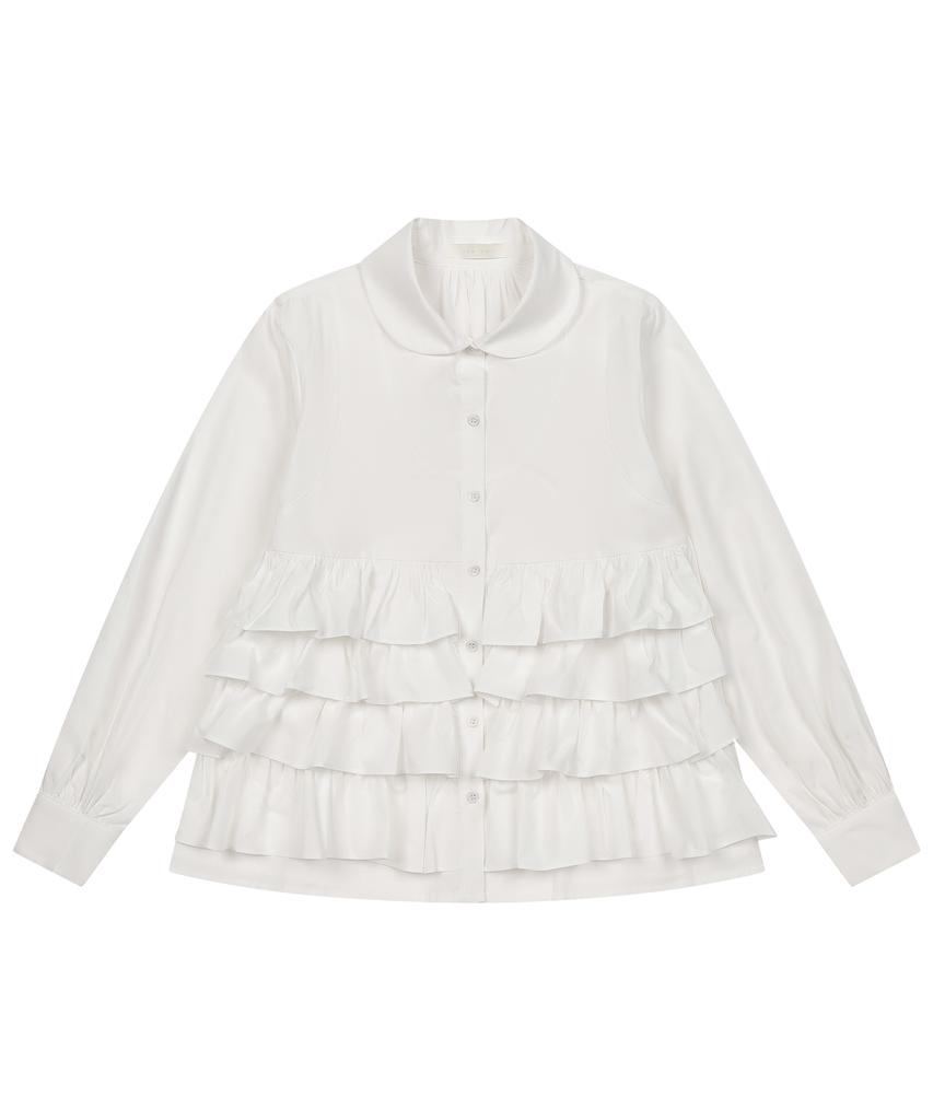 Ohesio Cancan Frill Blouse, White