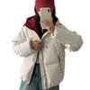 American retro winter new white duck down jacket women's tide brand contrasting color outdoor warm hooded jacket