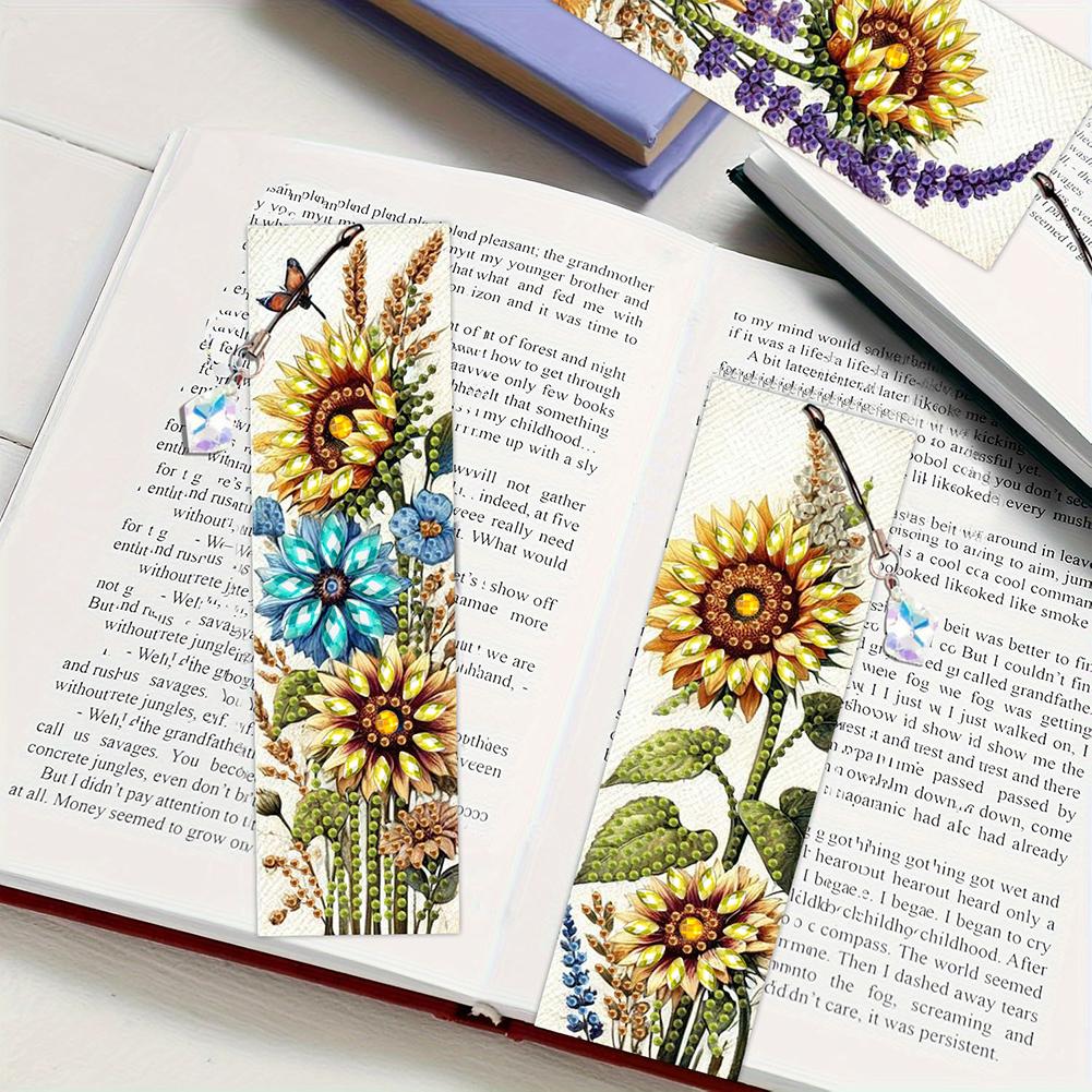 3Pcs Animal Themed DIY Diamond Painting Art Bookmarks Irregular Shaped Diamonds for Beginners Ideal Choice for Home Office Use