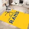 Los Angeles Rams Logo Print Area Rug - Soft, Washable Non-Slip Indoor Mat for Office Chairs, Living Room, Home Office Decorative Rug