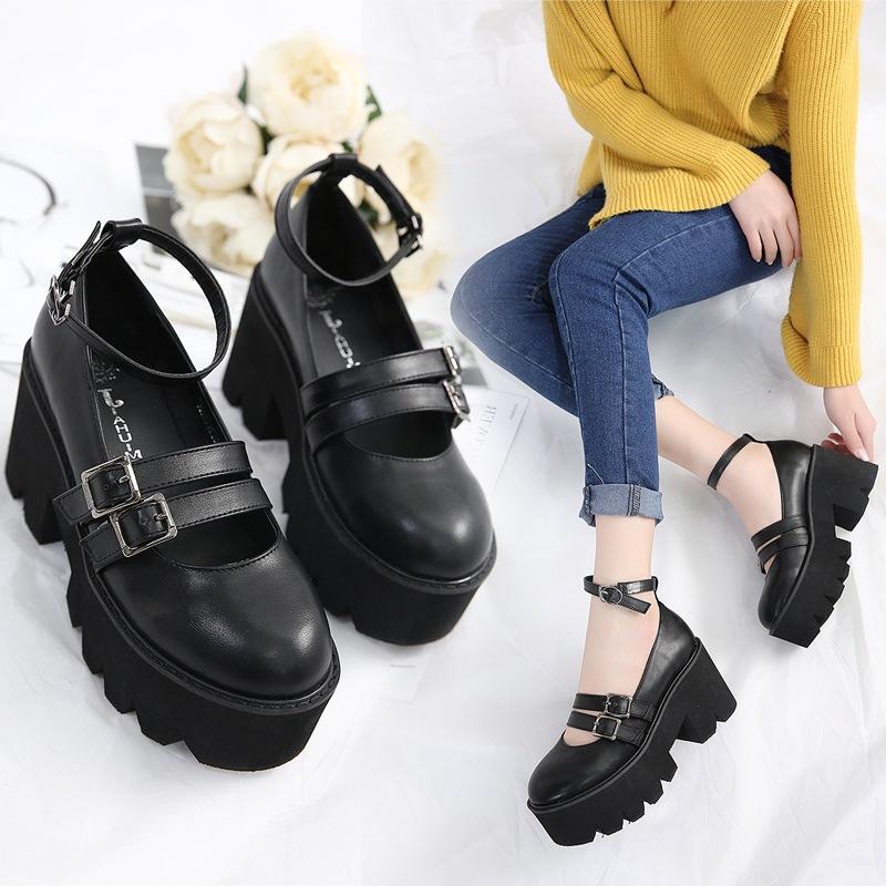 Retro Schlichte Trendige Einzelne Schuhe Im Sommer Neue Japanischer College-Stil Lolita Kleine Lederschuhe Trendige Damenschuhe