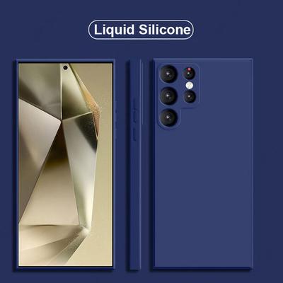 For Samsung Galaxy S24 Ulta Plus Case Square Solid Color Liquid Silicone Phone Cases For Samsung Galaxy S24 S 24 GalaxyS24 Ultra Plus Back Cover