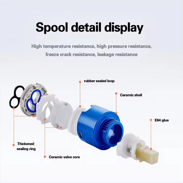 Modern Contemporary Single-Handle Ceramic Mixer Faucet 3-Function Kitchen Faucet with Single-Hole Installation for Sink