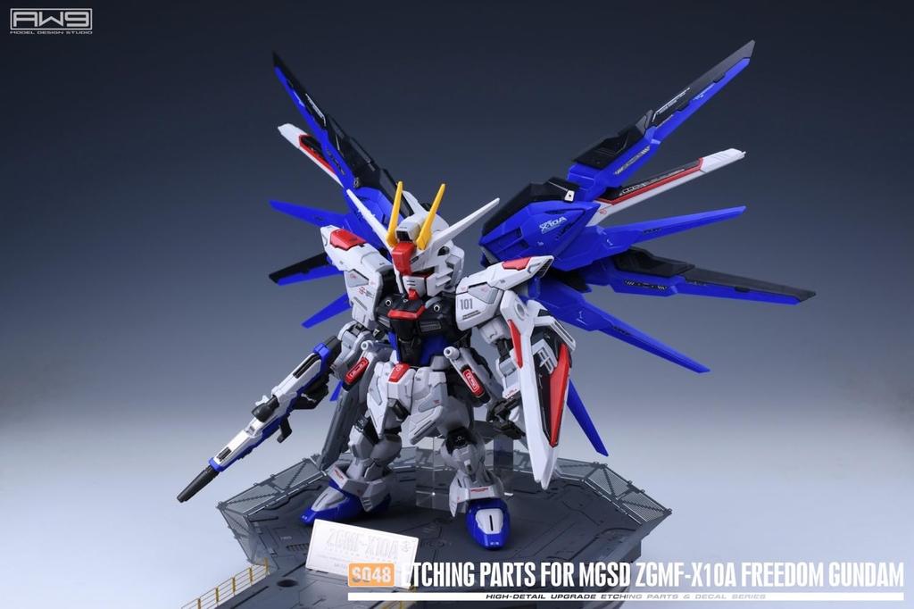 MGSD Freedom Gundam Custom Detail Up Kit, High-Quality Stainless Steel Parts with Water-Transfer Decals [Parallel Import]