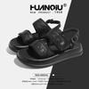 Global sandals KMYAX8252 new summer wear versatile soft-soled beach shoes women's casual Velcro women's shoes