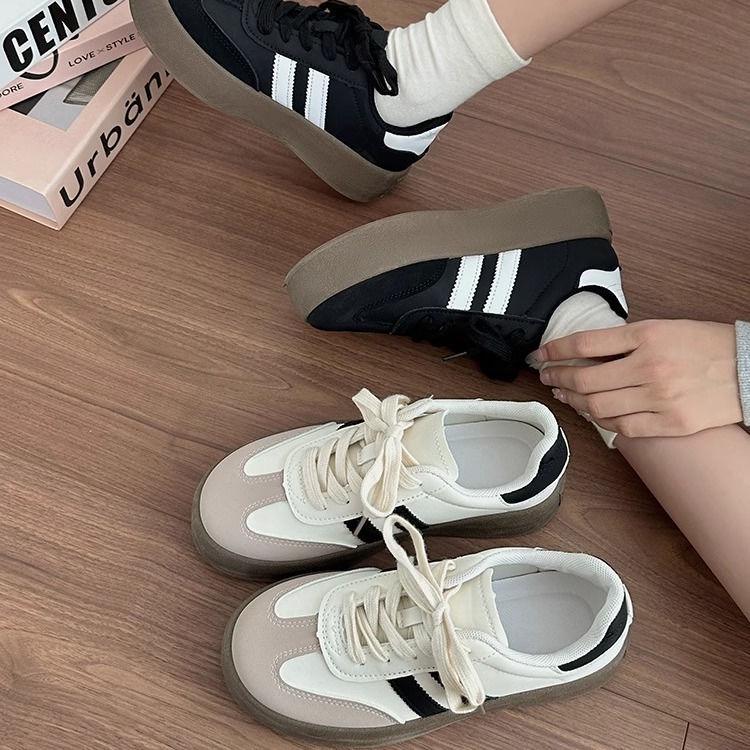 Women's Lightweight White Sneakers - Spring/Autumn 2025, Versatile & Wear-Resistant with Soft, Non-Tiring Soles