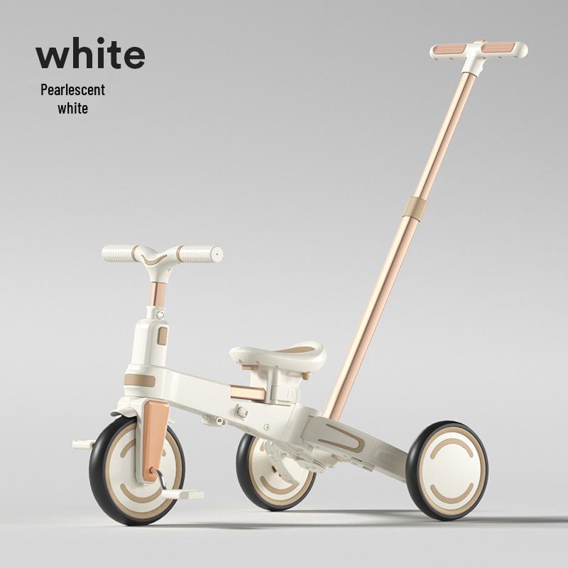 Portable Folding Tricycle with Canopy & Storage for Ages 1-6 - Multi-Form Baby Stroller Bike